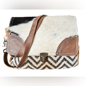 Myra Bag Pearl Fusion Canvas/Cowhide Bag